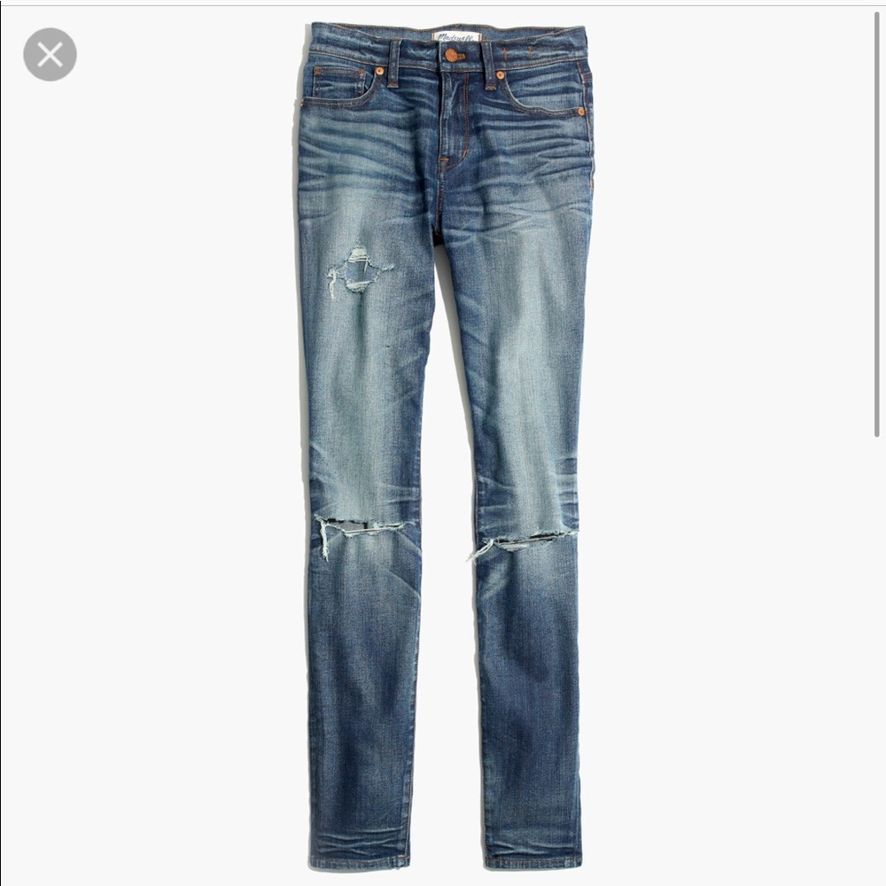 Madewell High Riser Skinny Jeans-Torn Knee